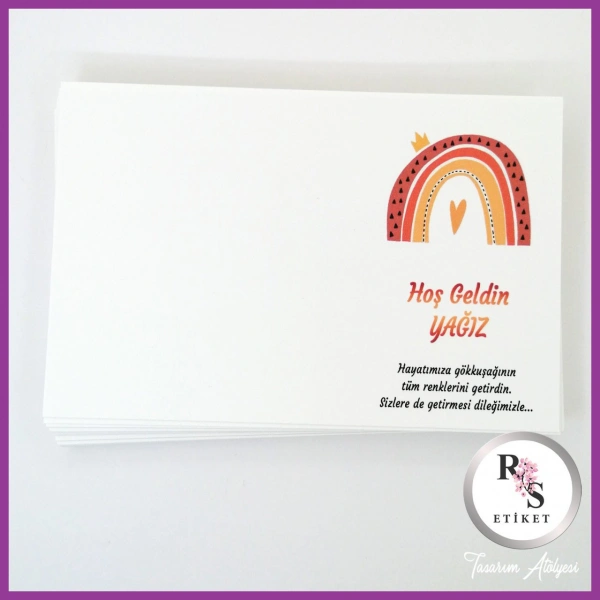 Hediyelik Kartı - Gökkuşağı Makrome Anahtarlık Kartı - rs242