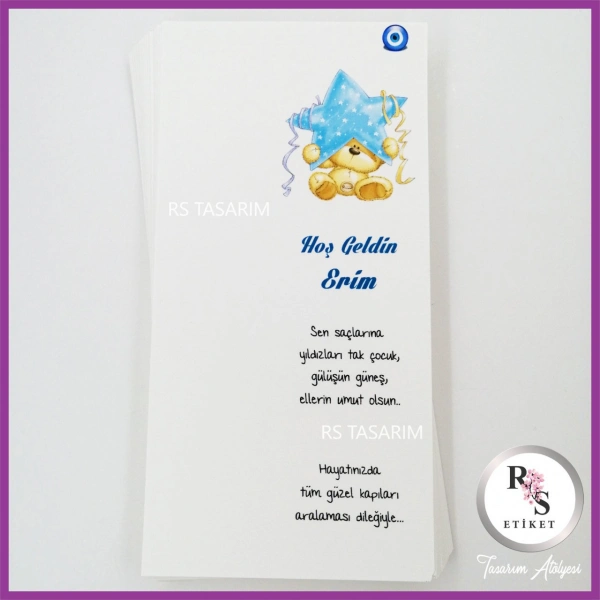 Hediyelik Kartı - Bebek, Doğum Günü Fon Kartı -rs110