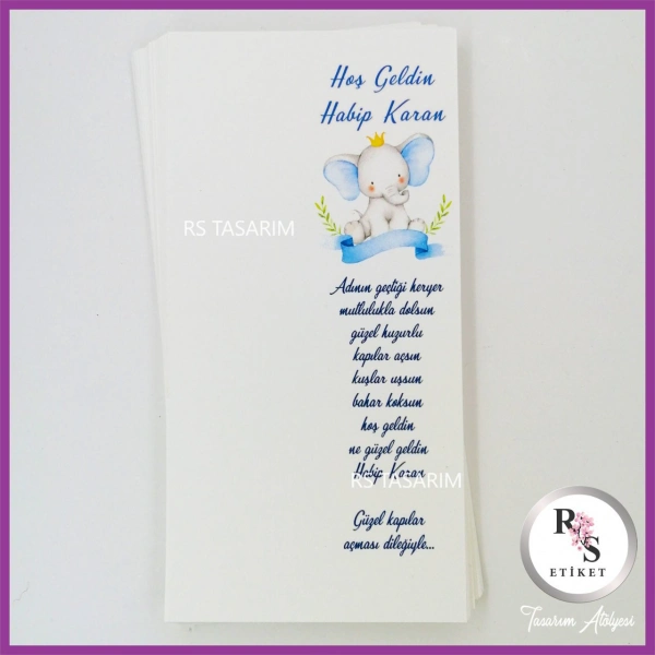 Hediyelik Kartı - Bebek, Doğum Günü Fon Kartı -rs118