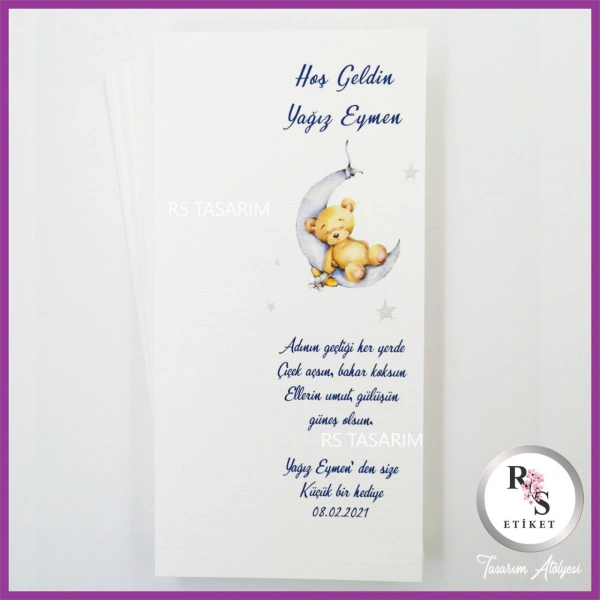 Hediyelik Kartı - Bebek, Doğum Günü Fon Kartı -rs121