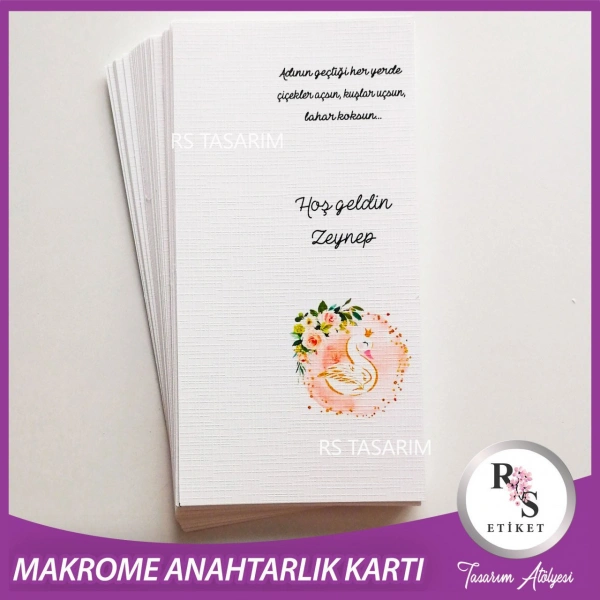 Makrome Anahtarlık İsim Kartı -rs104