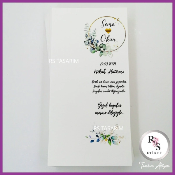 Hediyelik Kartı - Düğün, Nişan, Kına Anahtarlık Kartı - rs129