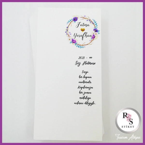 Hediyelik Kartı - Düğün, Nişan, Kına Anahtarlık Kartı - rs131