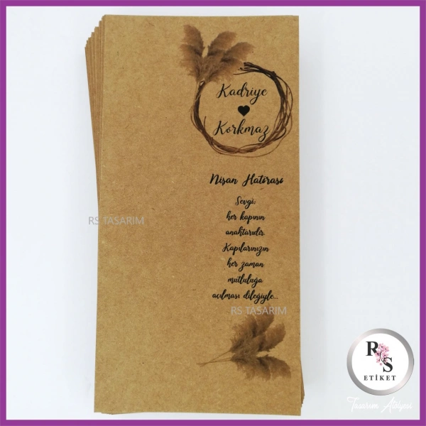 Hediyelik Kartı - Düğün, Nişan, Kına Anahtarlık Kartı - rs146
