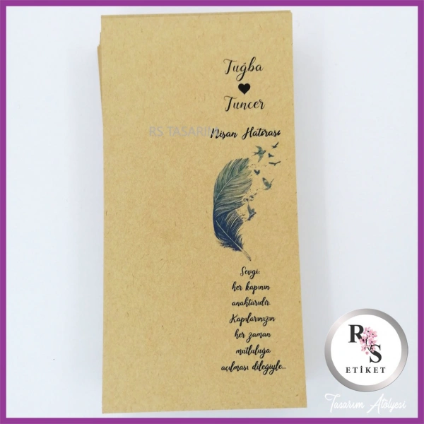 Hediyelik Kartı - Düğün, Nişan, Kına Anahtarlık Kartı - rs147