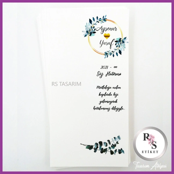 Hediyelik Kartı - Düğün, Nişan, Kına Anahtarlık Kartı - rs152