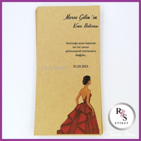 Hediyelik Kartı - Düğün, Nişan, Kına Anahtarlık Kartı - rs154