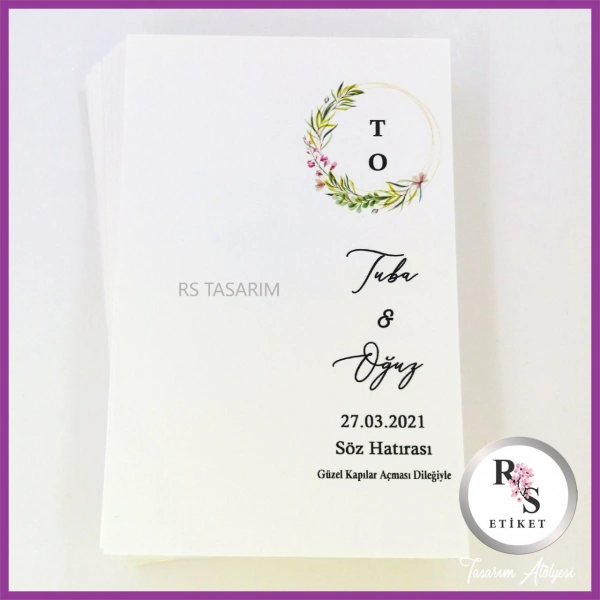 Hediyelik Kartı - Düğün, Nişan, Kına Anahtarlık Kartı - rs155