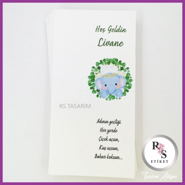 Hediyelik Kartı - Bebek, Doğum Günü Sunum kartı -rs162
