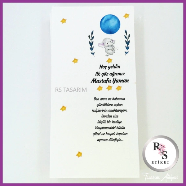 Hediyelik Kartı - Bebek, Doğum Günü Sunum kartı -rs164