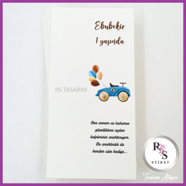 Makrome Anahtarlık İsim Kartı -rs169