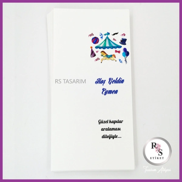 Hediyelik Kartı - Bebek, Doğum Günü Kart Baskı -rs174