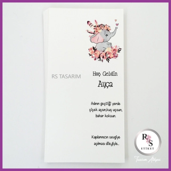 Hediyelik Kartı - Bebek, Doğum Günü Kart Baskı -rs177