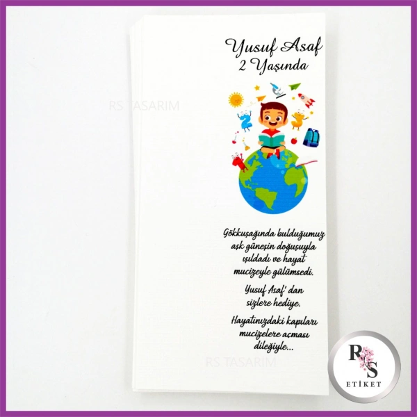 Hediyelik Kartı - Bebek, Doğum Günü Sunum kartı -rs187g