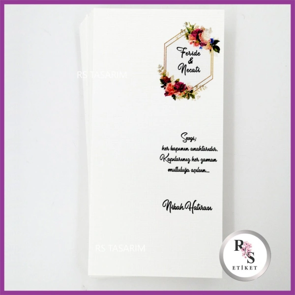 Hediyelik Kartı - Düğün, Nişan, Kına Anahtarlık Kartı - rs187k