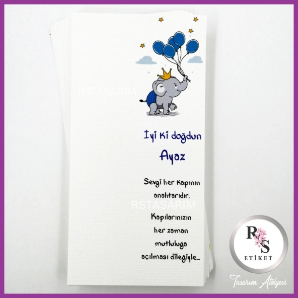 Hediyelik Kartı - Bebek, Doğum Günü Sunum kartı -rs208