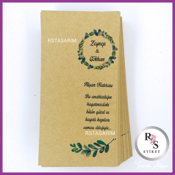 Hediyelik Kartı - Düğün, Nişan, Kına Anahtarlık Kartı -rs213