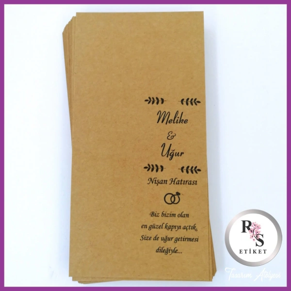 Hediyelik Kartı - Düğün, Nişan, Kına Anahtarlık Kartı - rs216