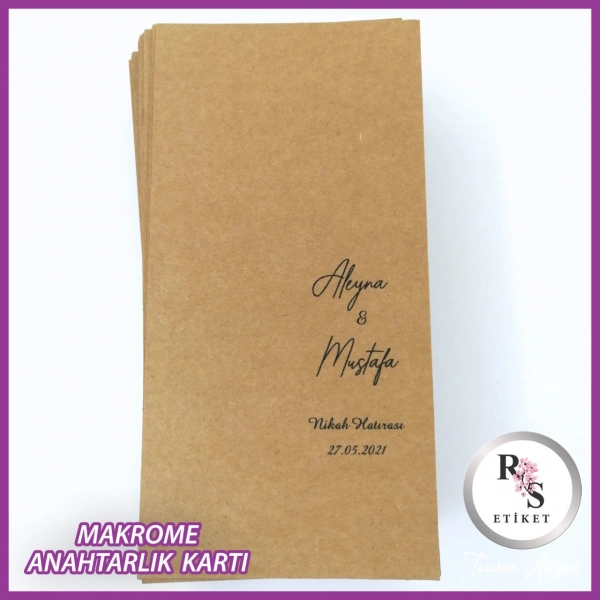 Makrome Anahtarlık İsim Kartı-rs223