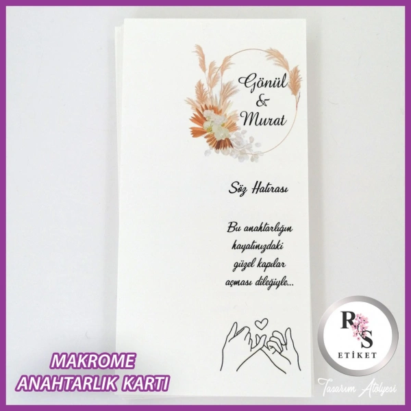 Hediyelik Kartı - Düğün, Nişan, Kına Fon Kartı - rs227
