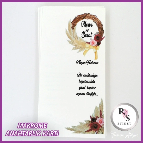 Hediyelik Kartı - Düğün, Nişan, Kına Fon Kartı - rs228
