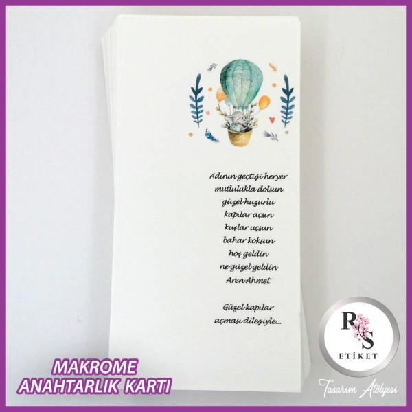 Makrome Anahtarlık İsim Kartı -rs232