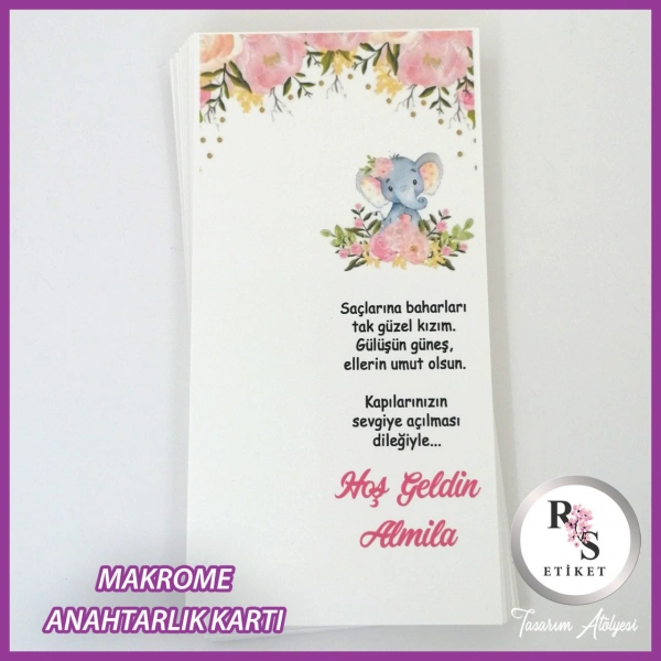 Makrome Anahtarlık İsim Kartı -rs234