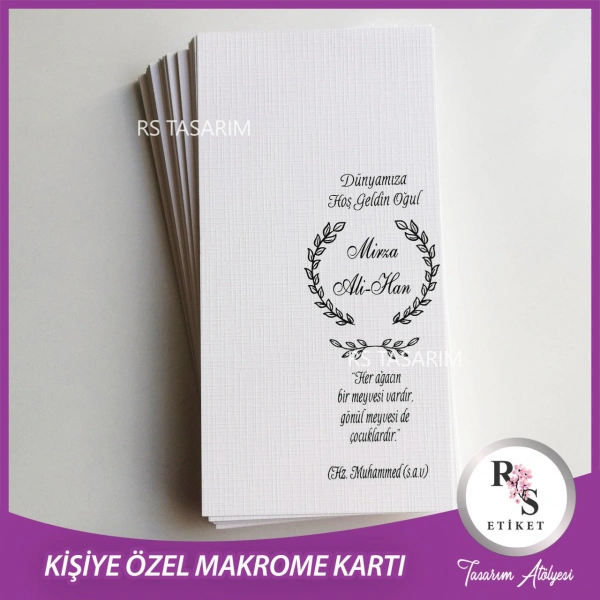 Hediyelik Kartı - Bebek, Doğum Günü Sunum kartı -rs27