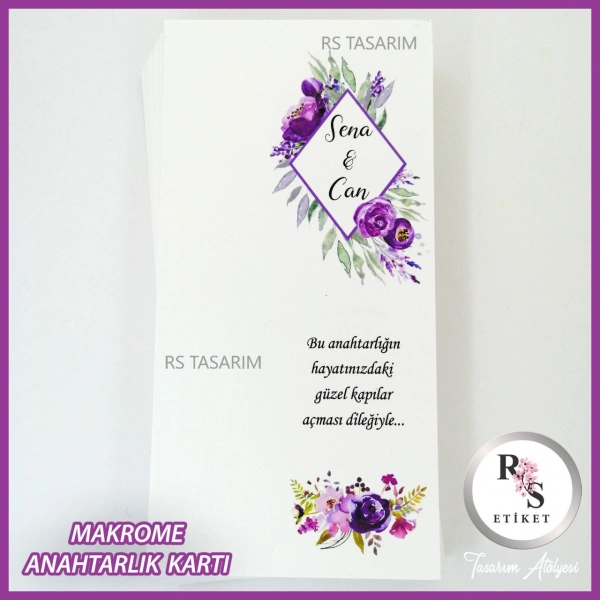 Makrome Anahtarlık İsim Kartı -rs279