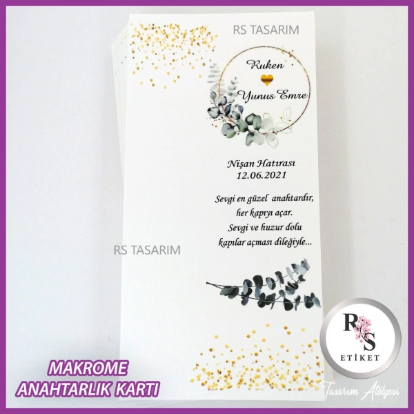 Makrome Anahtarlık İsim Kartı -rs283