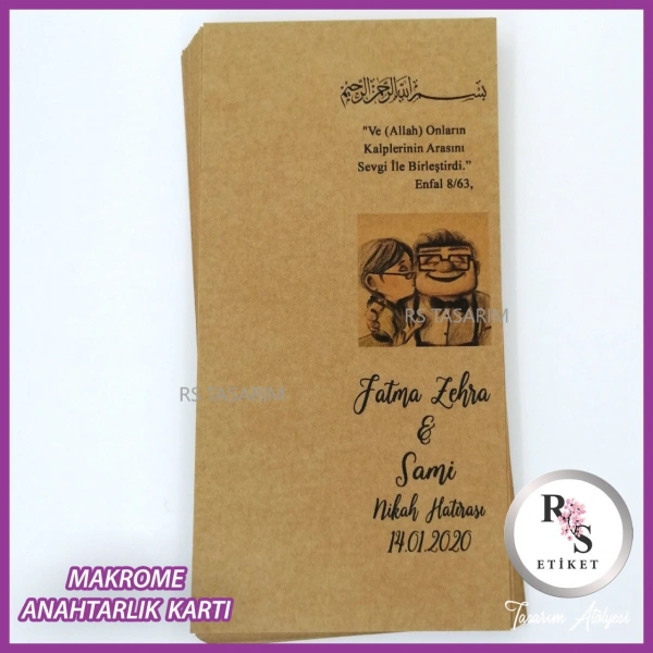 Makrome Anahtarlık İsim Kartı -rs288
