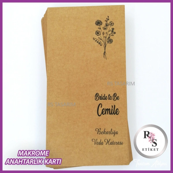 Hediyelik Kartı - Düğün, Nişan, Kına Anahtarlık Kartı - rs293