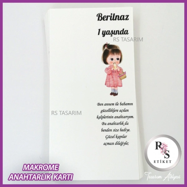 Hediyelik Kartı - Bebek, Doğum Günü Sunum kartı - rs298