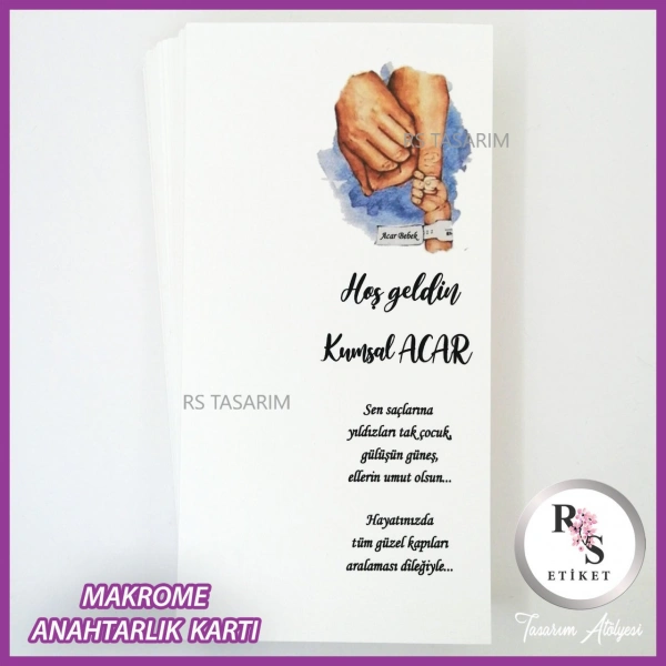 Makrome Anahtarlık İsim Kartı -rs299