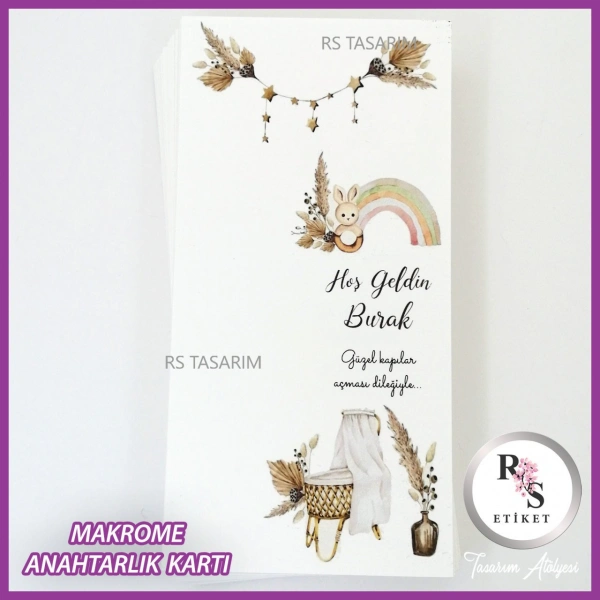 Makrome Anahtarlık İsim Kartı -rs305