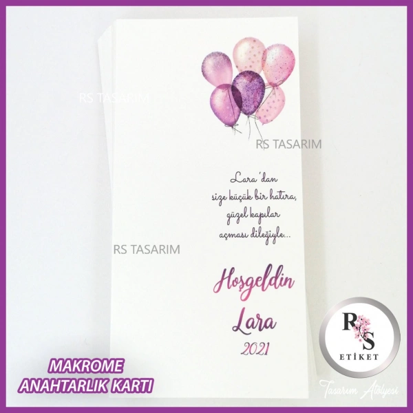 Makrome Anahtarlık İsim Kartı -rs310