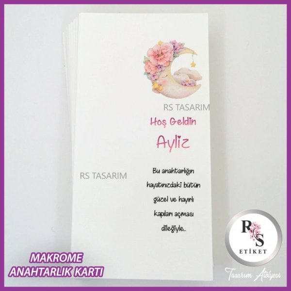 Makrome Anahtarlık İsim Kartı -rs314