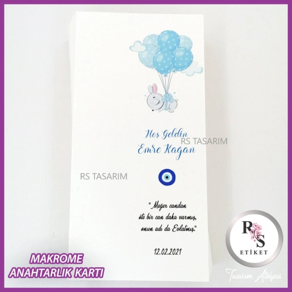 Makrome Anahtarlık İsim Kartı -rs315