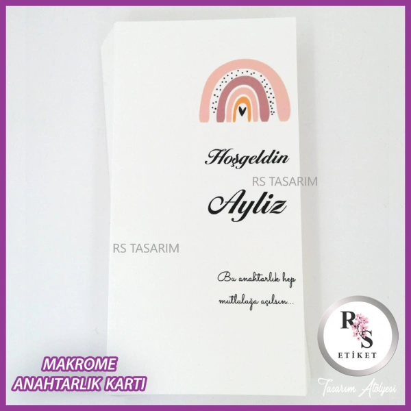 Makrome Anahtarlık İsim Kartı -rs317