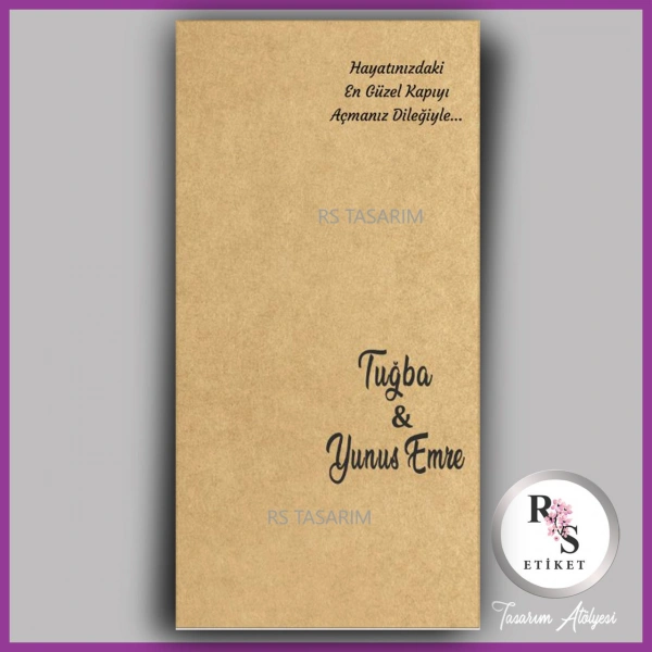 Hediyelik Kartı - Düğün, Nişan, Kına Anahtarlık Kartı - rs324