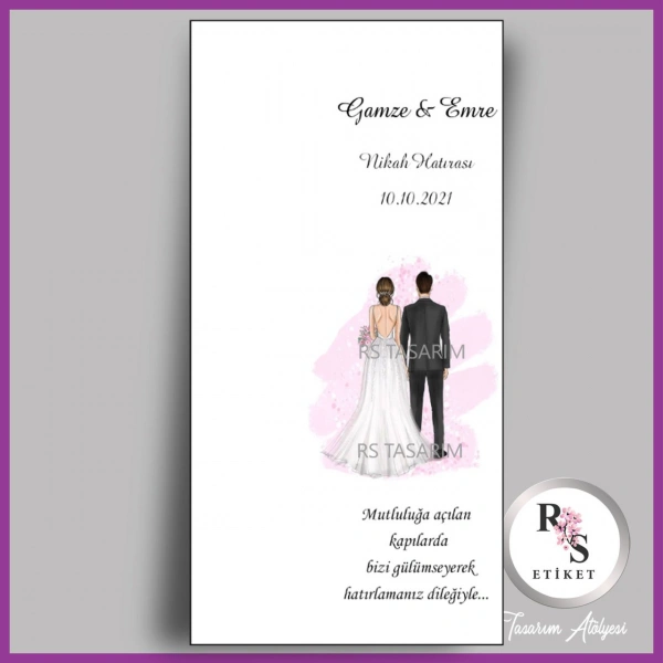 Hediyelik Kartı - Düğün, Nişan, Kına Anahtarlık Kartı - rs325