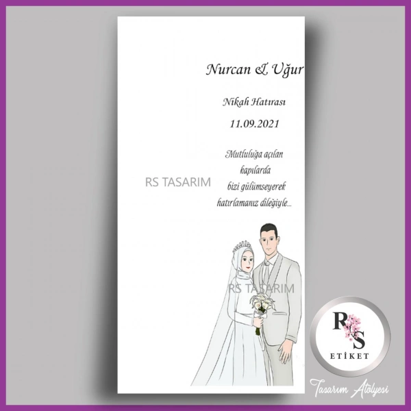 Hediyelik Kartı - Düğün, Nişan, Kına Anahtarlık Kartı - rs326
