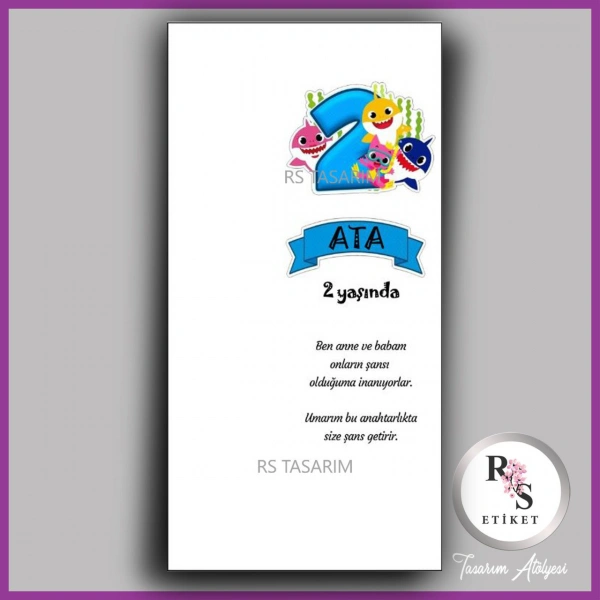 Makrome Anahtarlık İsim Kartı -rs329