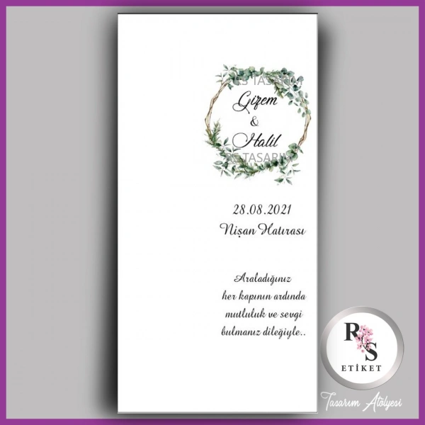Hediyelik Kartı - Düğün, Nişan, Kına Anahtarlık Kartı - rs330