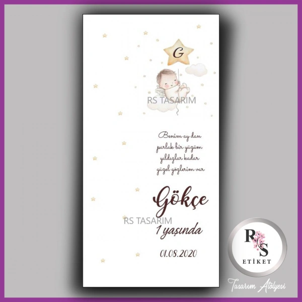 Hediyelik Kartı - Bebek, Doğum Günü Fon Kartı - rs331