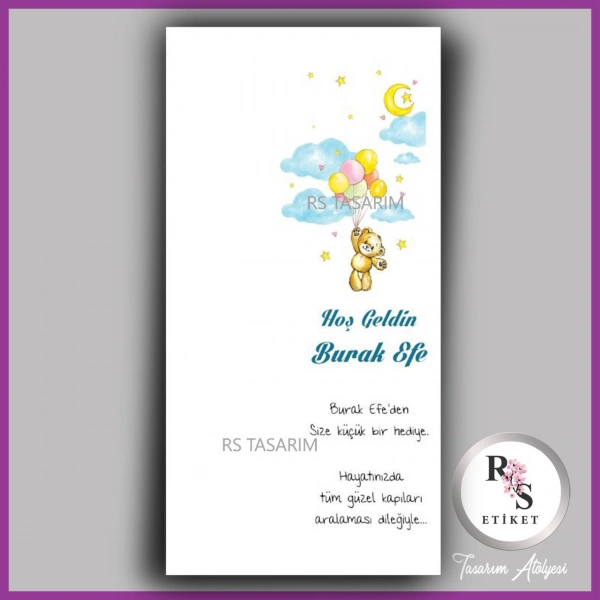 Hediyelik Kartı - Bebek, Mevlüt, Doğum Günü Fon Kartı - rs338