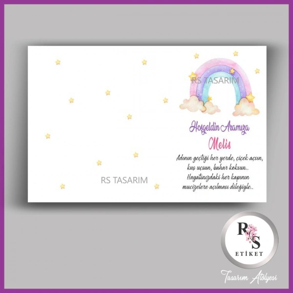 Hediyelik Kartı - Bebek, Mevlüt, Doğum Günü Fon Kartı rs347