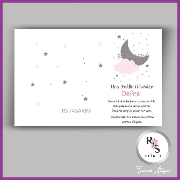 Hediyelik Kartı - Bebek, Mevlüt, Doğum Günü Fon Kartı- rs351