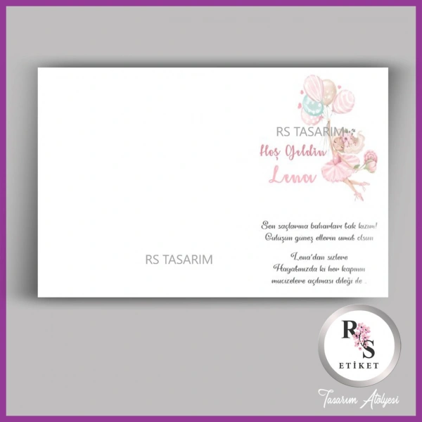 Hediyelik Kartı - Bebek, Mevlüt, Doğum Günü Fon Kartı- rs352