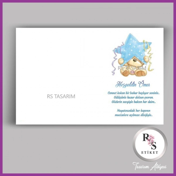 Hediyelik Kartı - Bebek, Mevlüt, Doğum Günü Fon Kartı- rs358